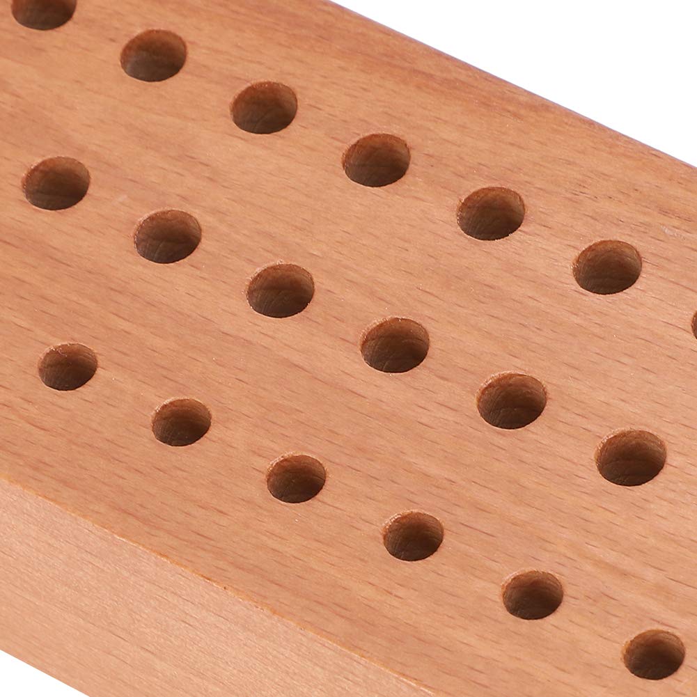 Supporto per Utensili in Legno per Cacciavite, Supporto in Legno per Riporre Oggetti con 30 Fori, Comodo e Durevole