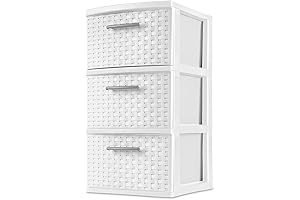 3-Drawer Wide Weave Design Storage