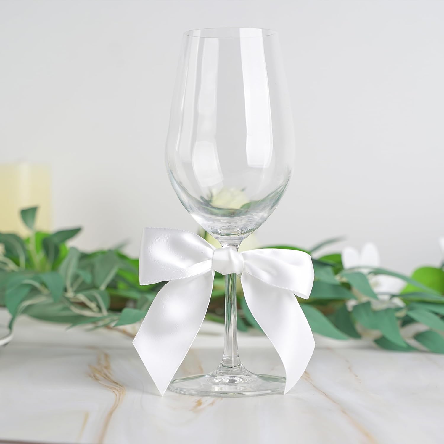 AIMUDI White Satin Twist Tie Bows for Treat Bags 4.5" Pre-Tied White Ribbon Bows for Crafts Gift Wrap Bows Premade Bows for Christmas Tree Wedding Decor Baby Shower Party Favors Cake Pops - 36 PCs - Image 5