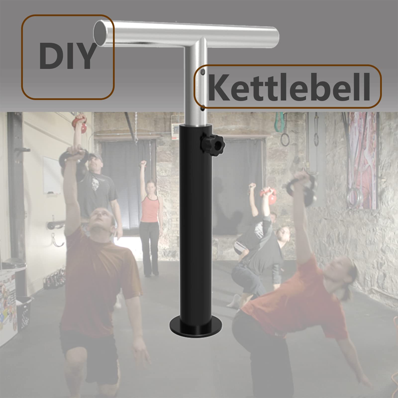 Regulowany uchwyt Kettlebell, stalowy konwerter płyt obciążeniowych, 5 poziomów regulacji wysokości, uchwyt do hantli do talerzy ciężarów 5 cali, uchwyt do hantli fitness