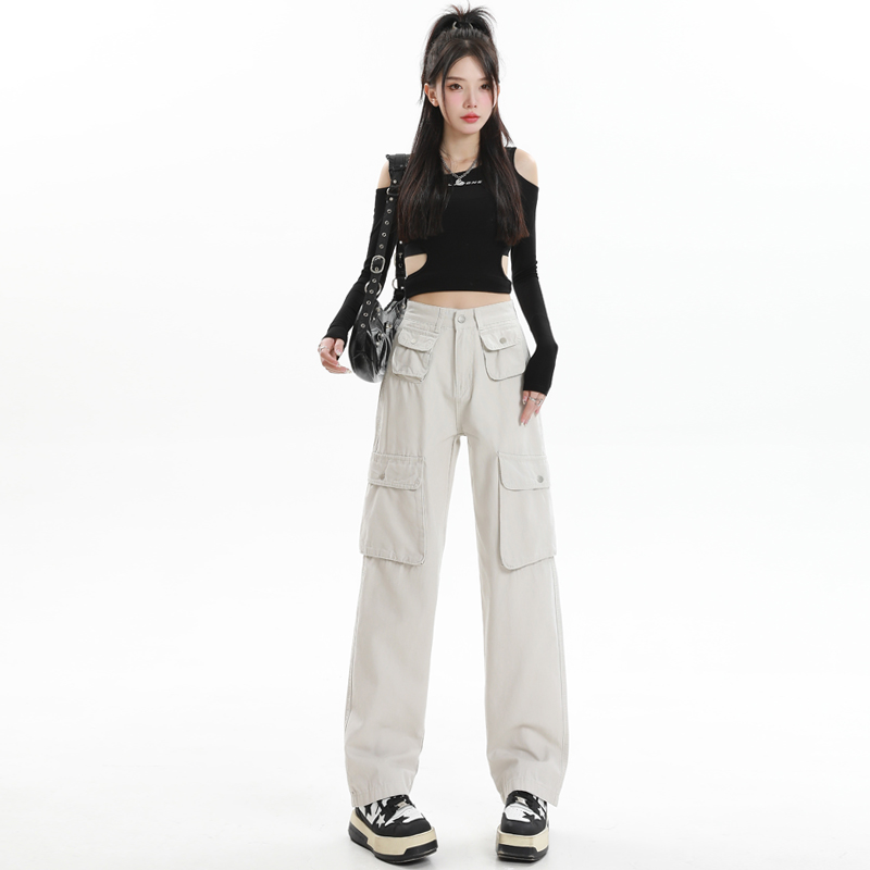 MOTHER ホワイトデニム ハイウエストパンツ カーゴパンツロンハーマン MOTHER ホワイトデニム ハイウエストパンツ カーゴパンツロン