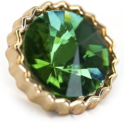 Miniatura 4 de Craftisum Botones decorativos de caña de coser de resina de diamantes de imitación verdes 50 piezas - 0.492 in, 12 "-S