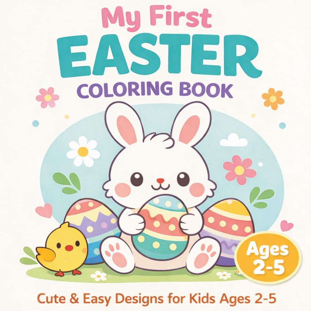 Easter Coloring Book for Kids Ages 2-5: Bold and Easy Coloring Pages with Cute Bunnies | Preschool Kindergarten Activities for Toddlers | Boys and Girls