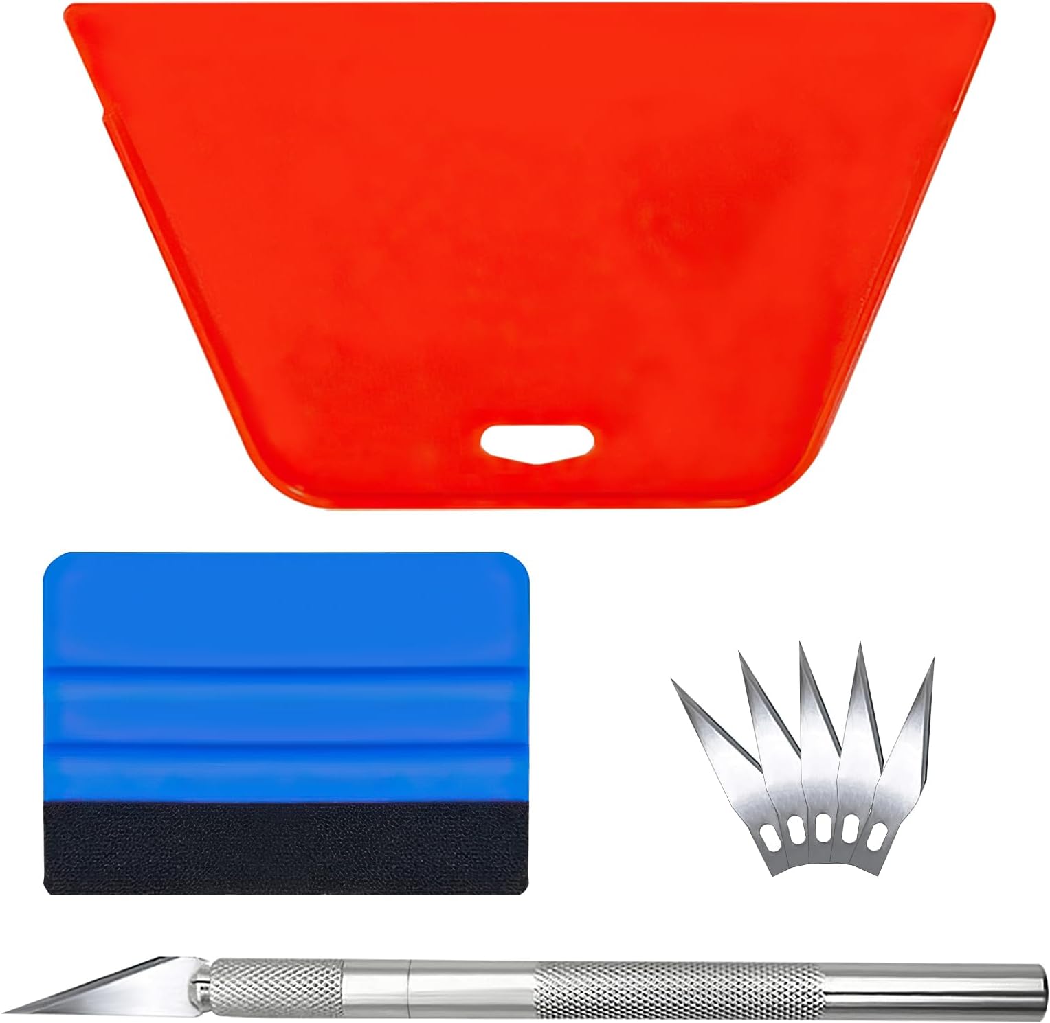 Professional Wallpaper Hand Tool Kit, Wallpaper Application Tool with Trimming Tool, Felt Squeegee, Hard Scraper for Vinyl Wrap, Install Wallpaper, Car Wrapping and Contact Paper