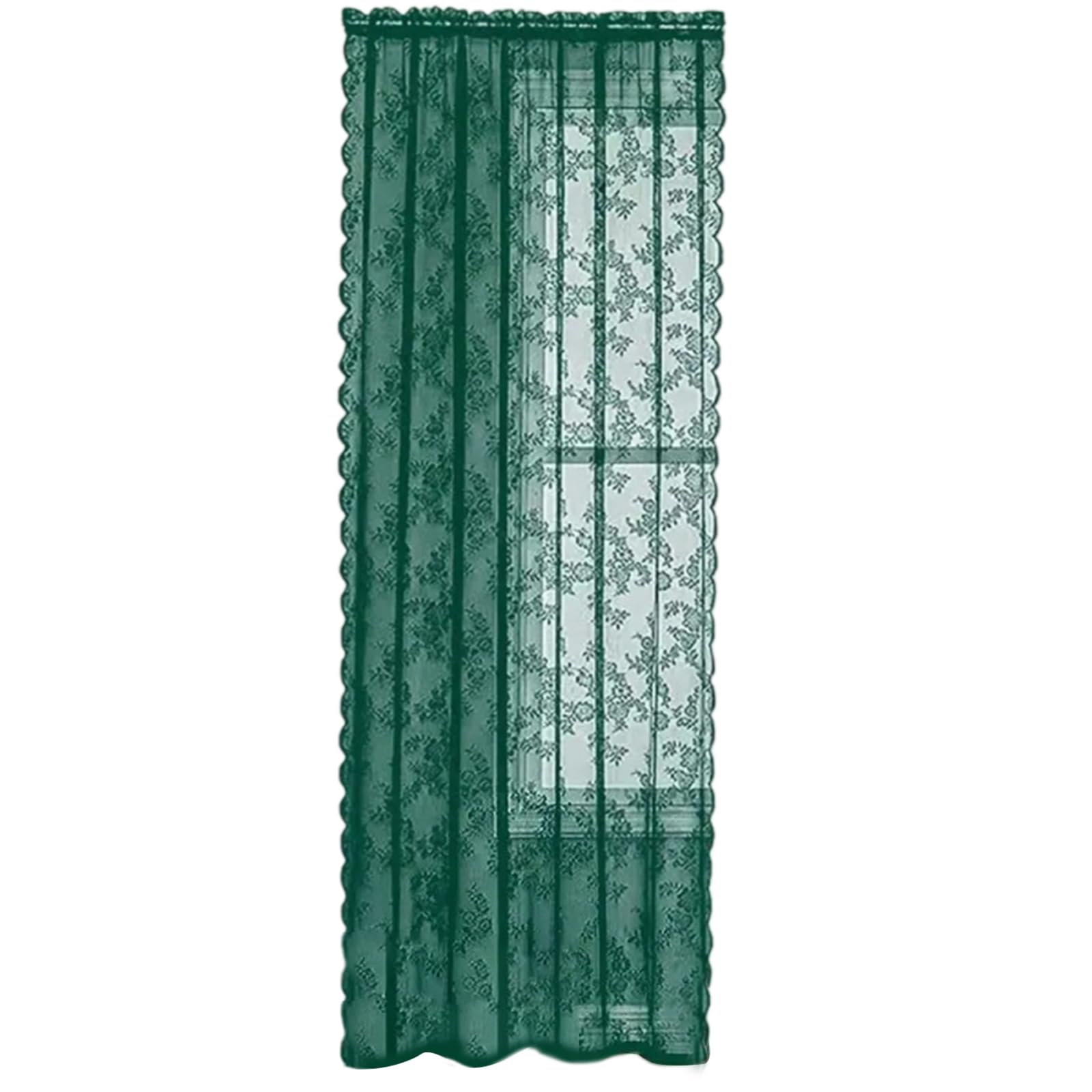 Tsophreniq Color Lace Sheer Window Curtain Knitted Sheer Window Drape for Privacy Protections in Homes and Hotels White Lace