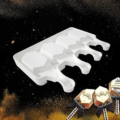 Miniatura 7 de Molde de silicona para paletas de helado, molde de silicona suave y liso para bricolaje, hecho en casa, helado, caramelo, pastel, molde
