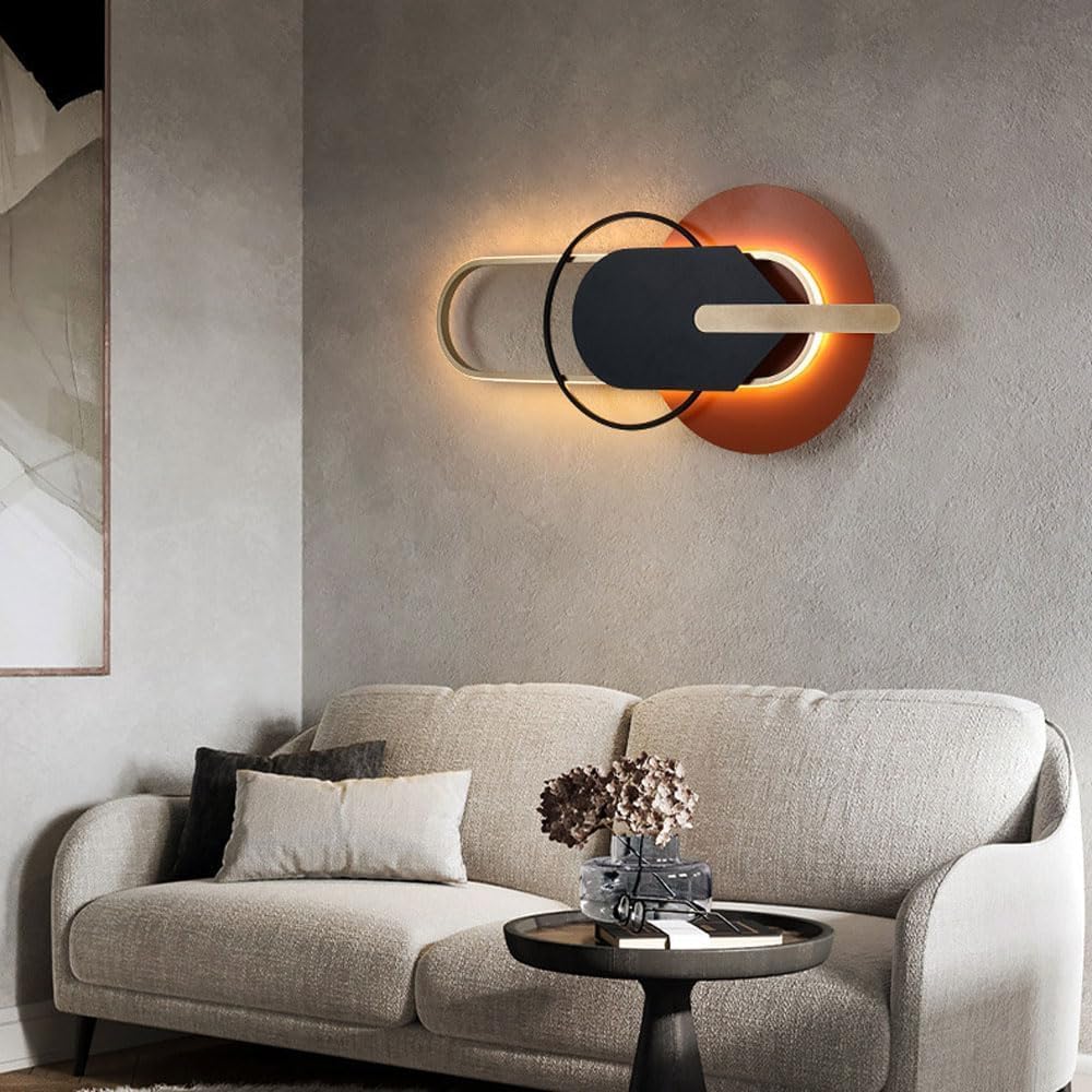 31W Nordic Modern LED Wall Light Fixture Geometric Design Decoration Wall Lamp Personality Indoor Decoration Wall Sconce Minimalist Wall Mounted Lamp for Living Room Bedroom Hallway
