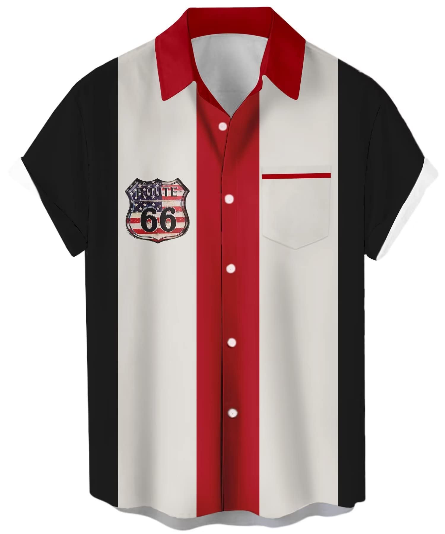 Lzzidou Men's Red 4Th Of July Shirts For Patriotic American Flag Shirts Usa Memorial Day Shirt,