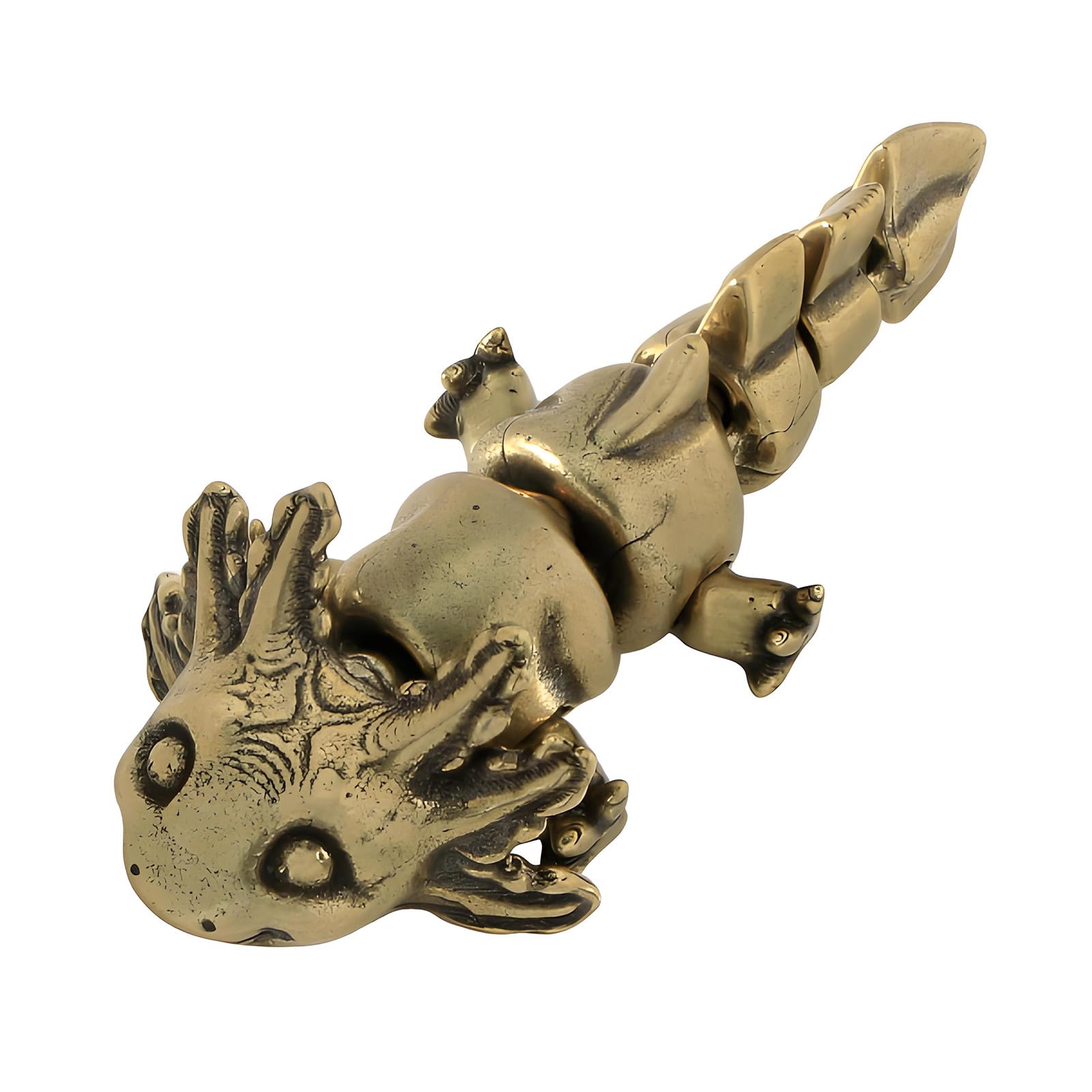 Ljmyy Brasses Miniature Figurine 3D Articulated Dinosaur Figurine With Movable Joints For Home Decors And Desk Display