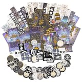 Lot de 192 accessoires vintage céleste pour scrapbooking, lune, espace, astronomie, journal intime