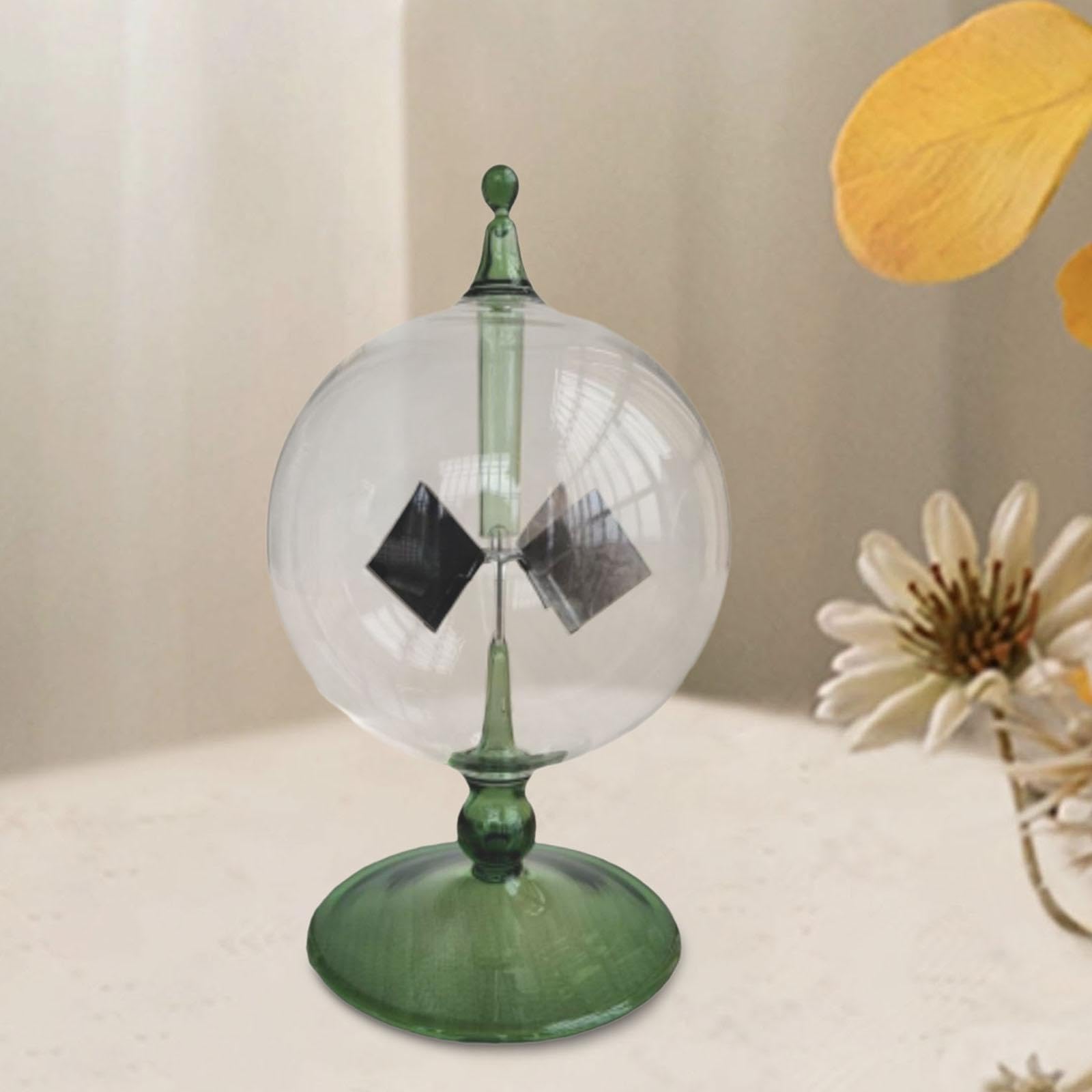 Radiomètre à Ronde, Instrument Pédagogique de Pression Solaire, Décoration de Bureau, Jouet pour Table D'étude, Matériel de Physique, Vert