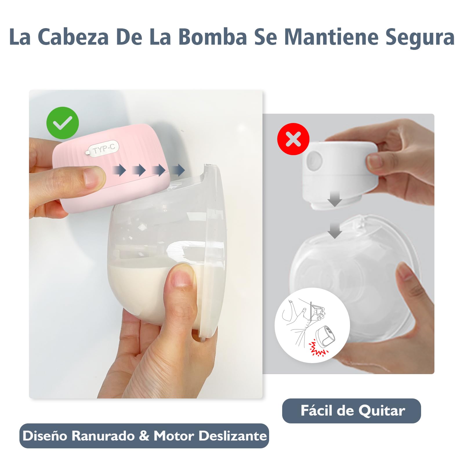MOMMED Sacaleches Eléctrico Doble, MY-385 Extractor de Leche Materna Portátil, Manos Libres, 4 Modos & 12 Niveles, Sistema Cerrado Antifugas, 24 mm Sacaleches y 19 & 21 mm Insertos de bridas, 2 Unidad