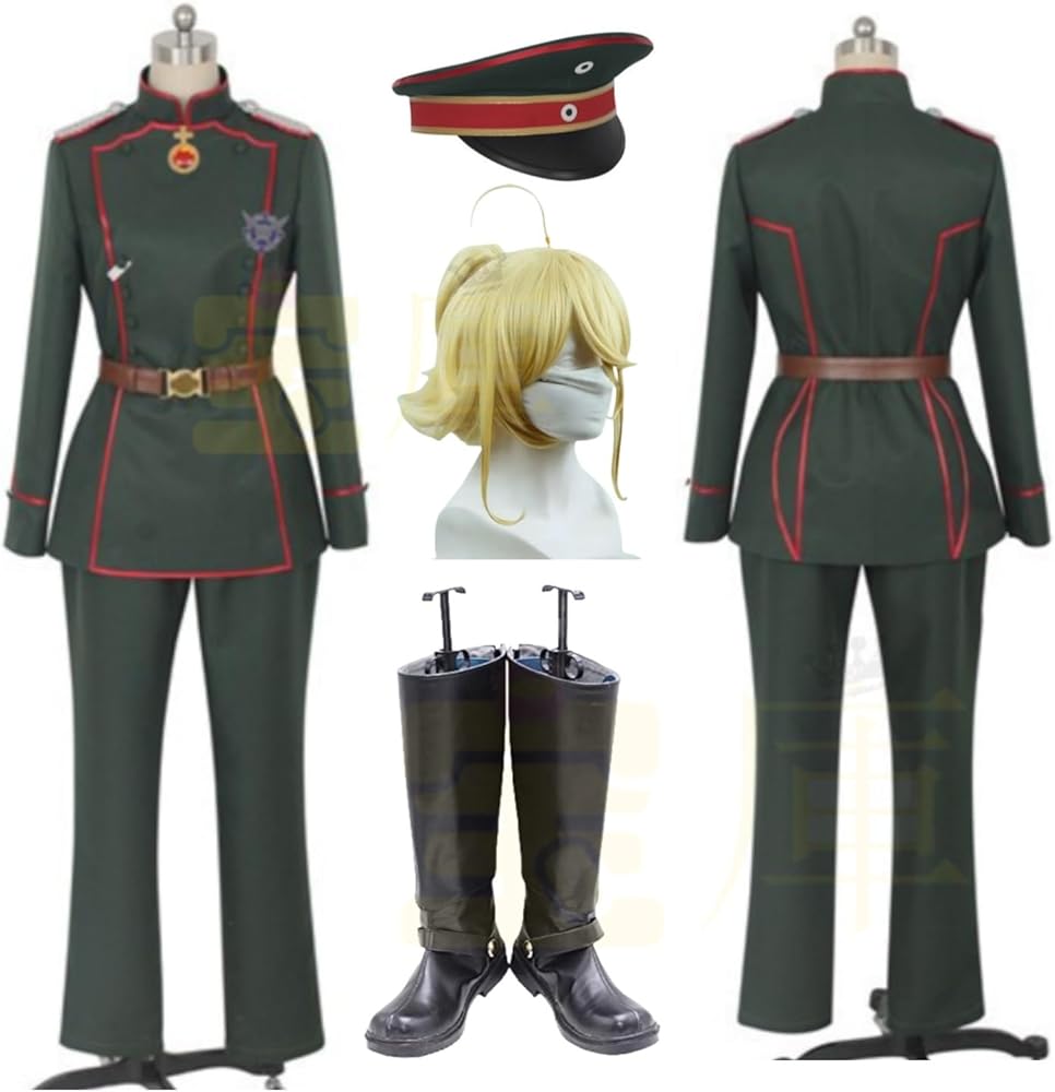 幼女戦記　ターニャ・デグレチャフ　コスプレ衣装　ウィッグ Amazon.co.jp: 宝*庫 軍服 幼女戦記 ターニャ・フォン