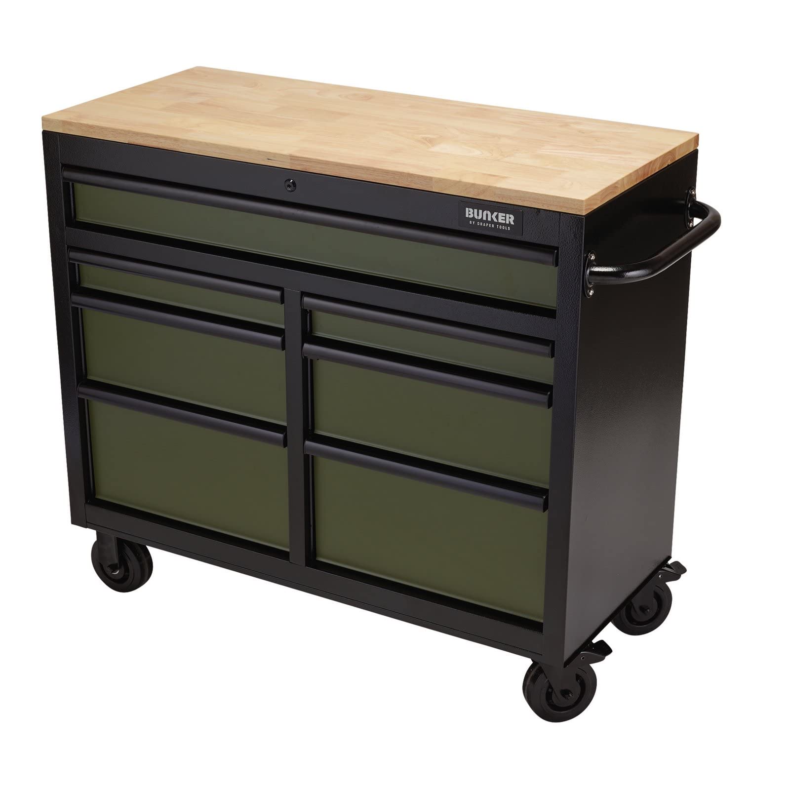 BUNKER® 08221 Workbench 7 Drawer Roller Tool Cabinet 41" Green