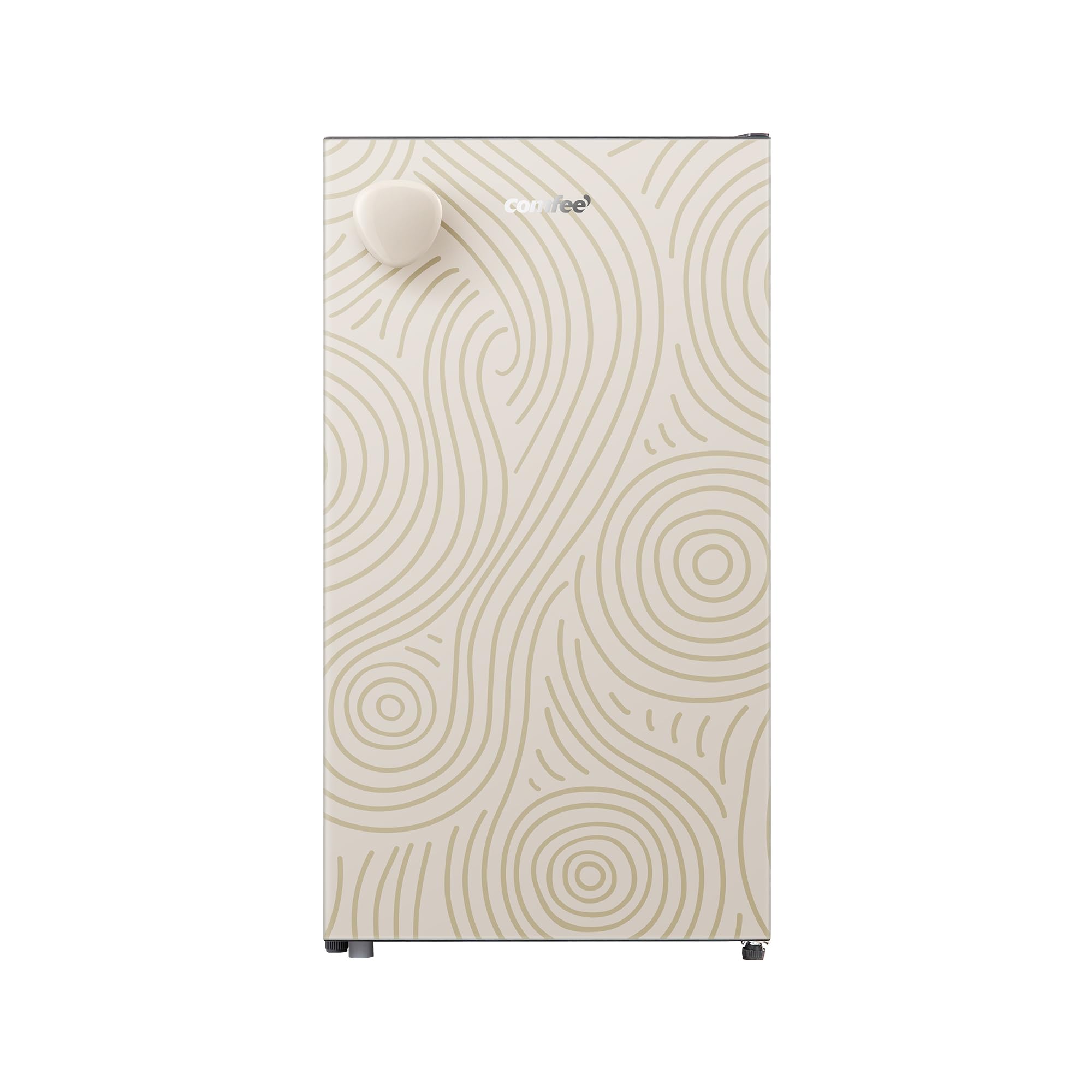 COMFEE' Frigorifero Piccolo Colorati Ufficio 88L con Maniglia Removibile | Giallo, Chiller Box 0-10℃, Termostato Regolabile, Porta Reversibile, Porta Hotel, Casa, Ufficio, Bar, RCD92YF2EUY(E)