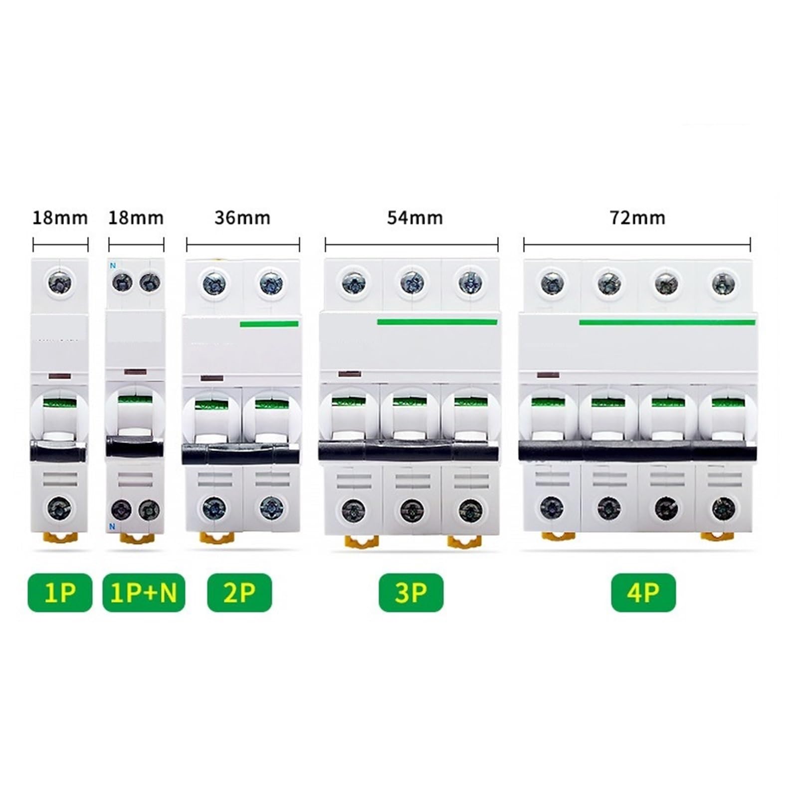Wyłącznik automatyczny IC65N 1A 2A 4A 6A 10A 16A 20A 25A 32A 40A 50A 63A 1 szt. (3P, 2A)