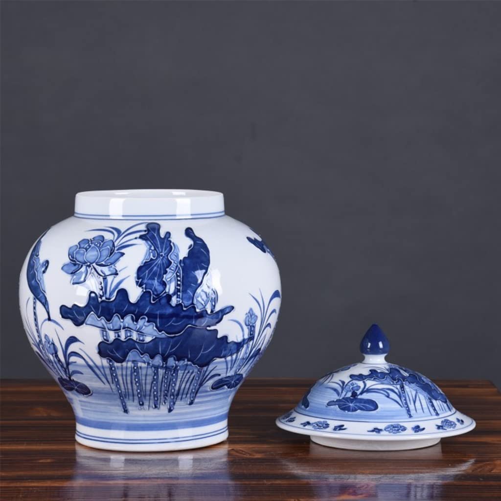 Jingdezhen Keramik-Ingwerkrug Vase Dekoration Tempelkrug Dekorative Krüge HeimdeJingdezhen Keramik-Ingwerkrug Vase Dekoration Tempelkrug Dekorative Krüge Heimdekor Möbel Porzellankrug,