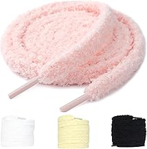PZCC Lot de 3 Paires de Lacets en Peluche, Lacets Elastique pour Enfants et Adultes, Lacets Universels de Rechange Résistants à La Déchirure, 80 à 140 Cm de Long Lacet Peluche