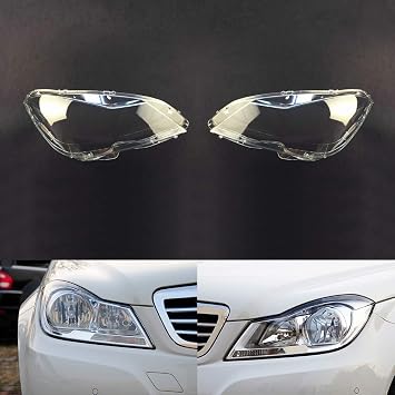 Car Headlight Headlamp Clear Lens Auto Shell Cover Replacement for Benz W204 C180 C200 C260 2011 2012 2013One Pair