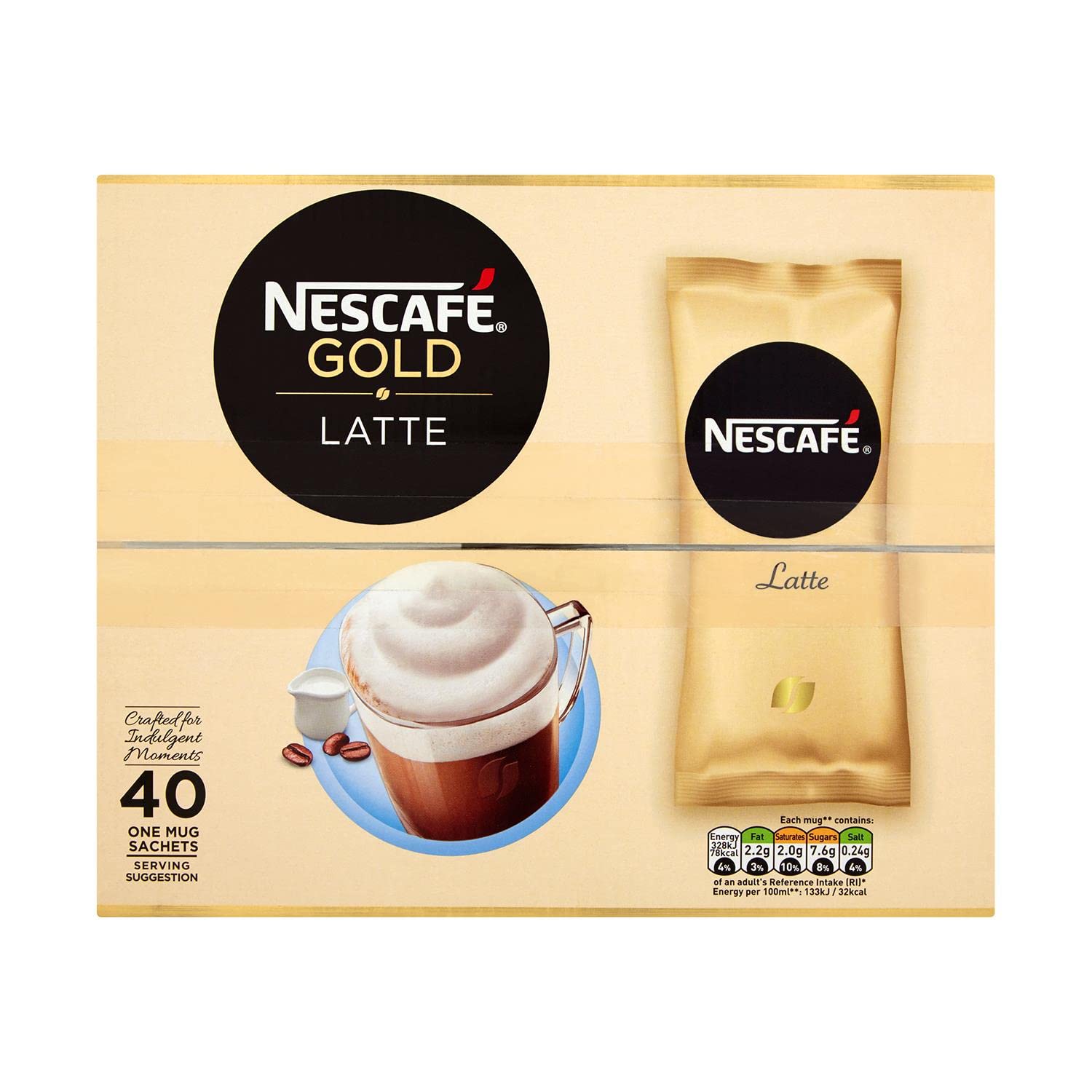 NESCAFE Latte SACHETS PK40 780G 12240290