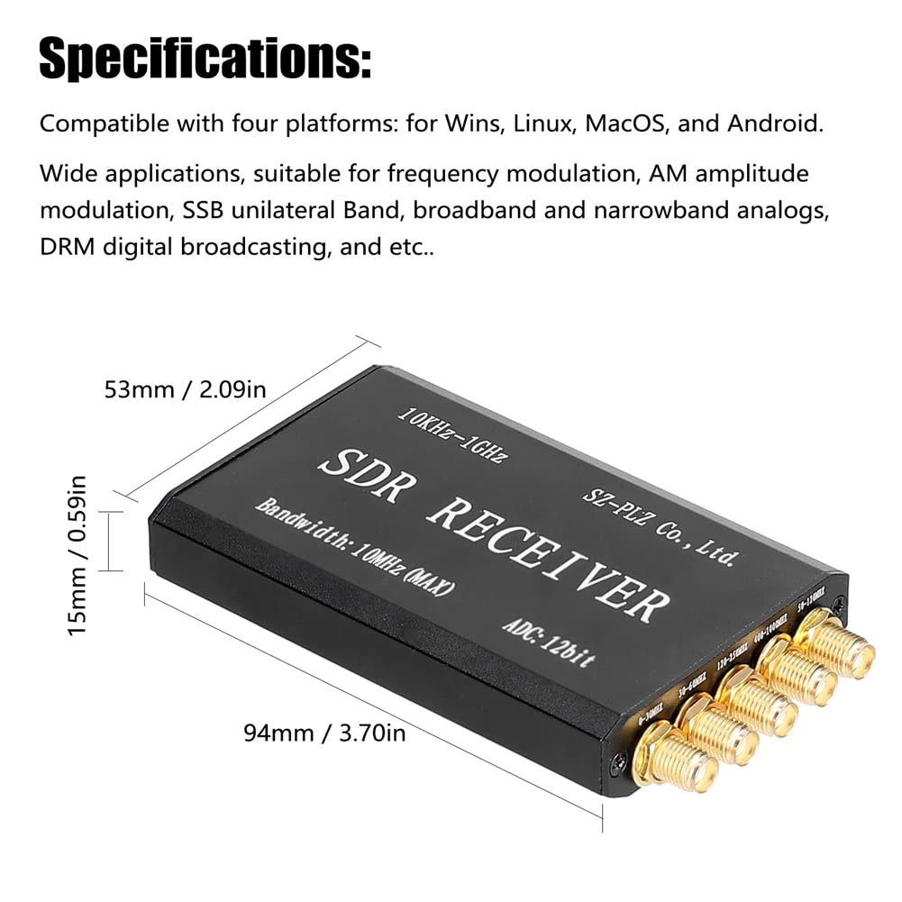 RSP1 Msi2500 Msi001 R¨¦Cepteur SDR Logiciel Simplifi¨¦ D¨¦Fini G¨¦N¨¦Rateur de R¨¦Cepteur Radio 10KHz-1GHz Module de R¨¦Ception Radio