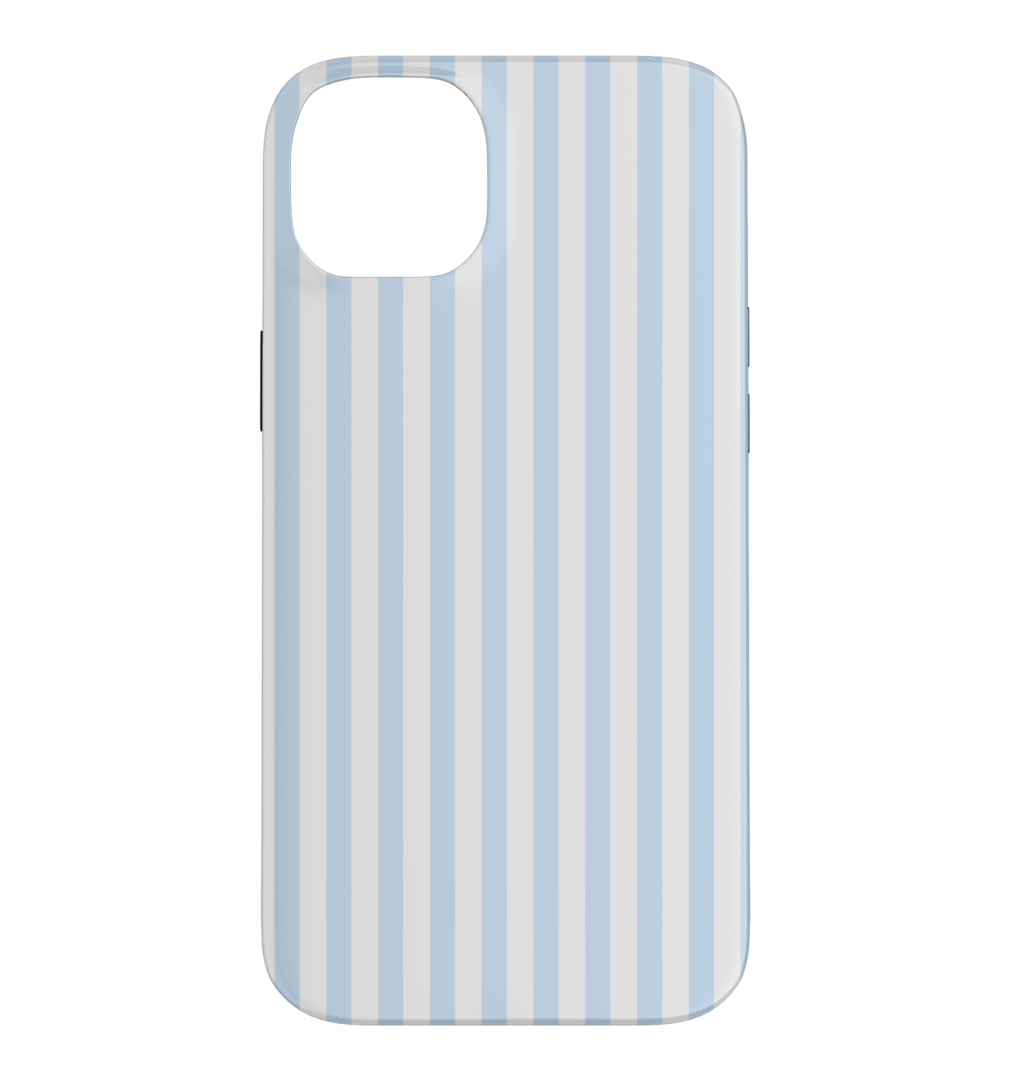 Striped White and Light Blue Geometric Vertical Lines Case for iPhone 14 Plus