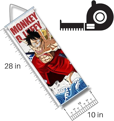 Miniatura 3 de Cartel de anime de una pieza de desplazamiento de pared, versión JPN, Luffy Zoro Sanji Nico Robin, obra de arte de anime, pergamino de pared, 27.6