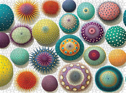 Cross & Glory Colorful Sea Urchins Jigsaw Puzzle - 1000 Pieces - by - Image 4