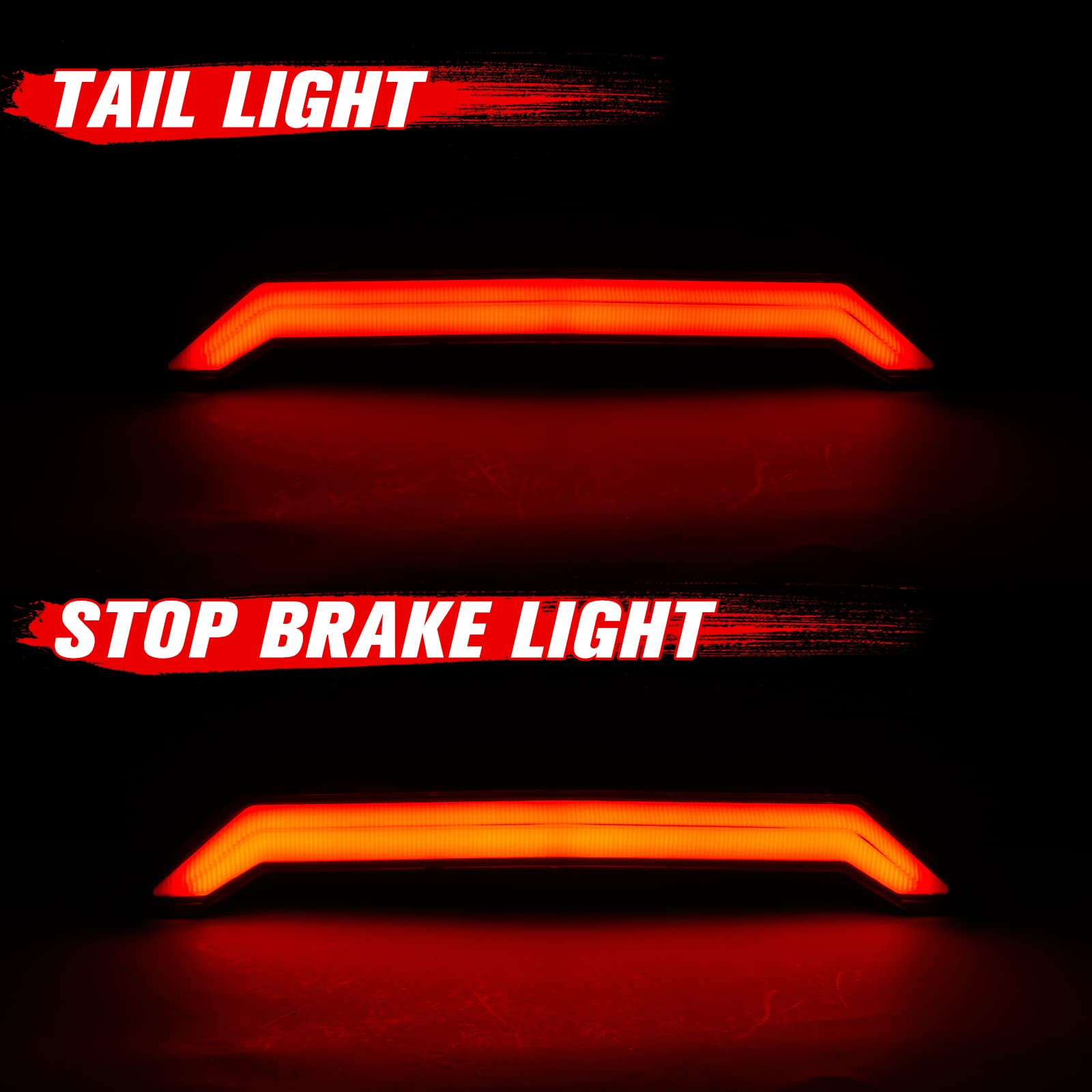 A & UTV PRO Fang Lights & Rear Center Tail Light Kit for 2014-2018 Polaris RZR XP 1000/ XP4 1000, Front Signature Accent Light with Yellow LED Turn Signal Accessories, Plug-n-Play, Waterproof