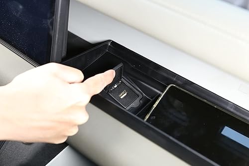 Miniatura 4 de TINKI Caja de almacenamiento para guantes Co-Pilot para interior de automóvil, organizador compatible con Land Rover Defender 110 accesorios 2022