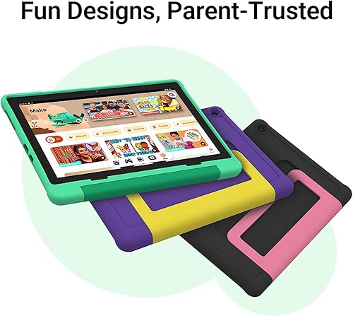 Miniatura 2 de ApoloMedia Tableta para niños, 10.1 pulgadas HD Android 15, 64 GB de almacenamiento, 8 GB de RAM, modo de protección ocular, batería de 10 horas,