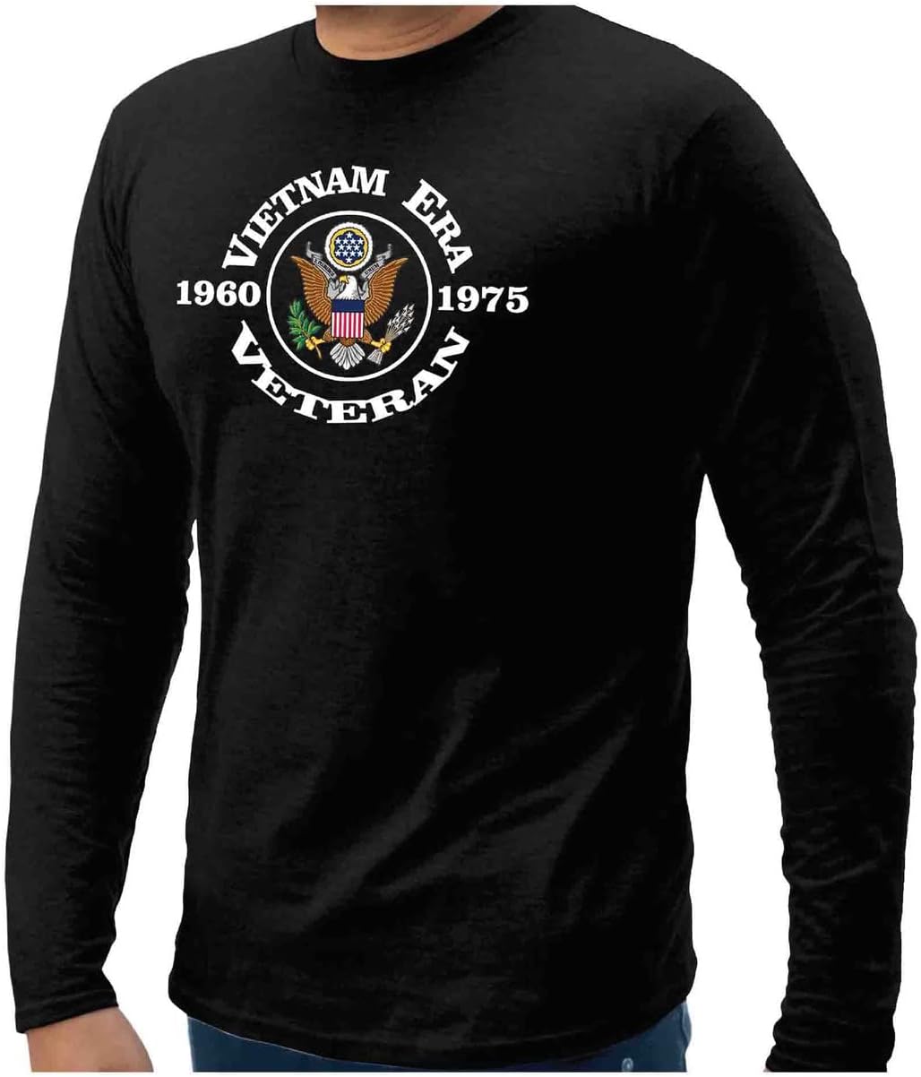 VetFriends.com Vietnam Era Veteran Shirt Long Sleeve Black
