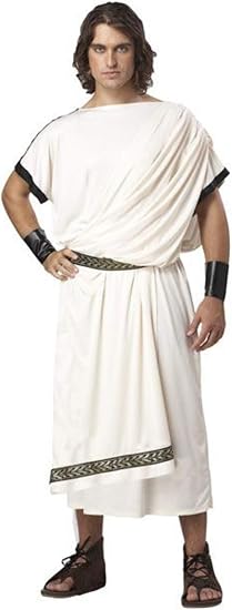 California Costumes 01126 - Costume de Classica Toga Deluxe, Greco /  Romano, Crema, Per Uomo Taglia Unica : Amazon.it: Abbigliamento