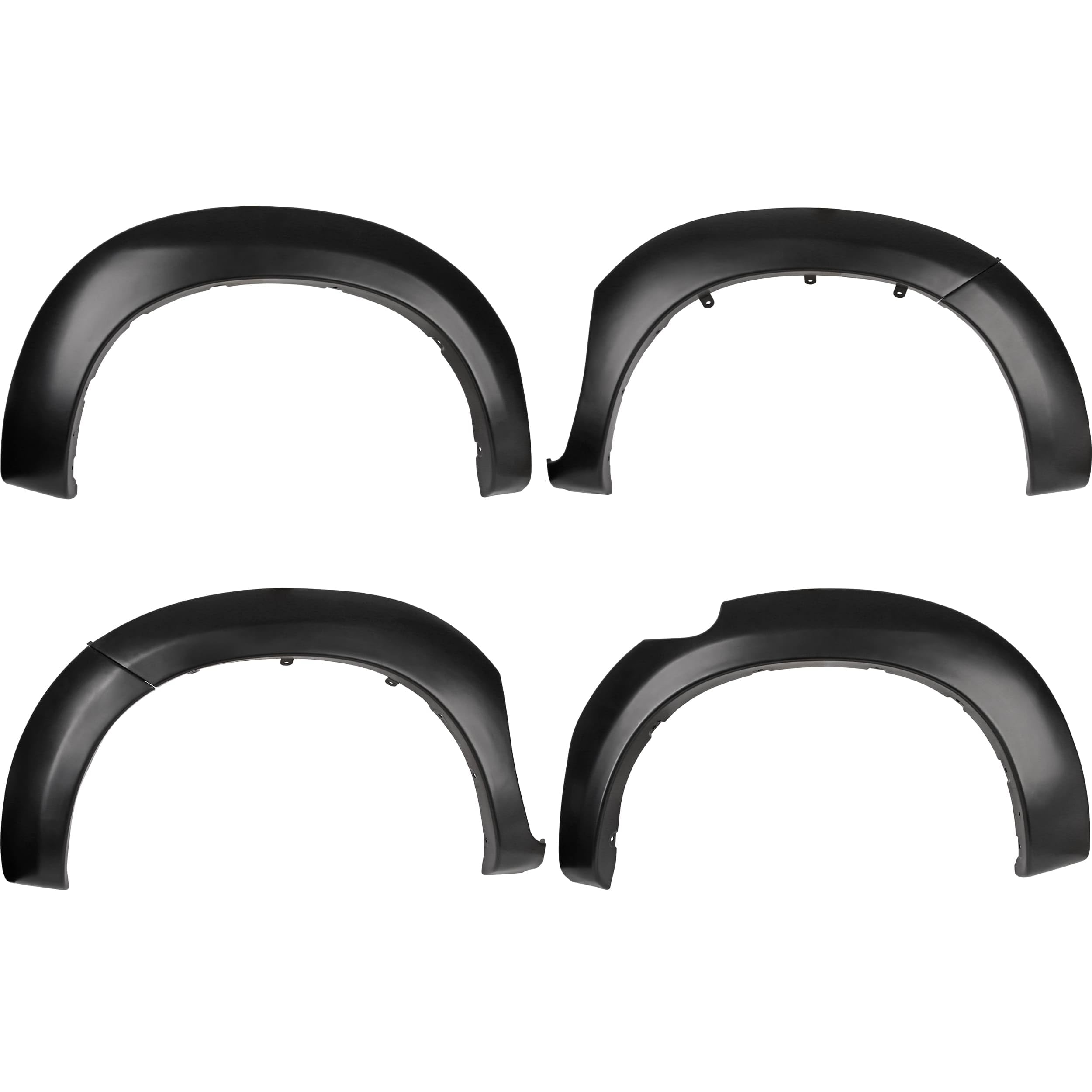 RECAMBO Radlaufverbreiterung Kotflügelverbreiterung passend für Toyota Hilux 7 Vigo | BJ 2005-2015 4-teiliges Set ABS - Radlaufleisten vorne hinten schwarz matt Karosserie Ersatzteil