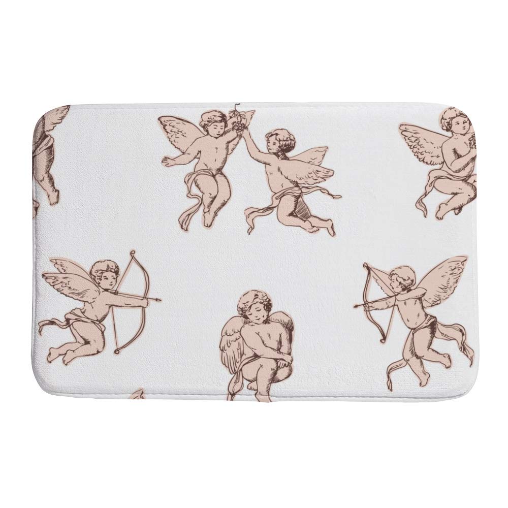 Tapis de bain Cupids Angels microfibre anti-glisse lavable pour sécuriser votre douche