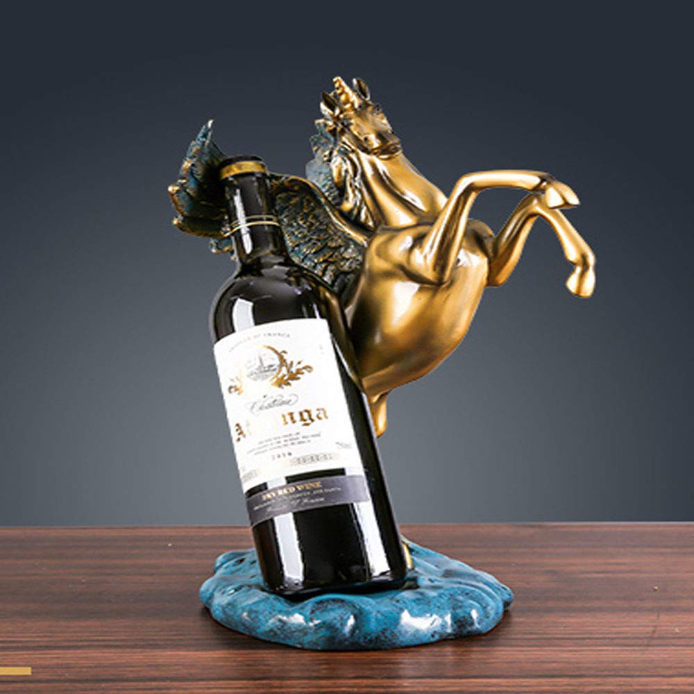 Porte-bouteille cerf en résine Sika pour décoration de salon moderne et style européen