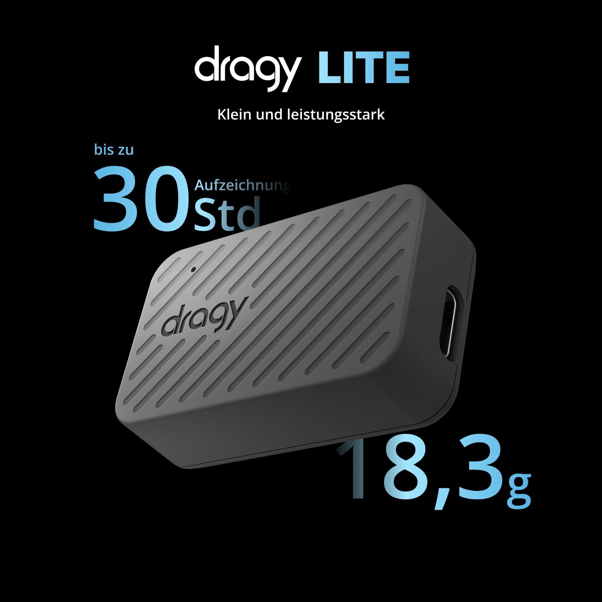 Der brandneue dragy Lite – Ultraleichter GPS-Laptimer für RC-Cars & FPV-Drohnen | Hochpräzises 25Hz-GPS-Modul mit UART-/Kompass-Ausgang | RaceChrono-kompatibel | 6,5 Std. Akkulaufzeit
