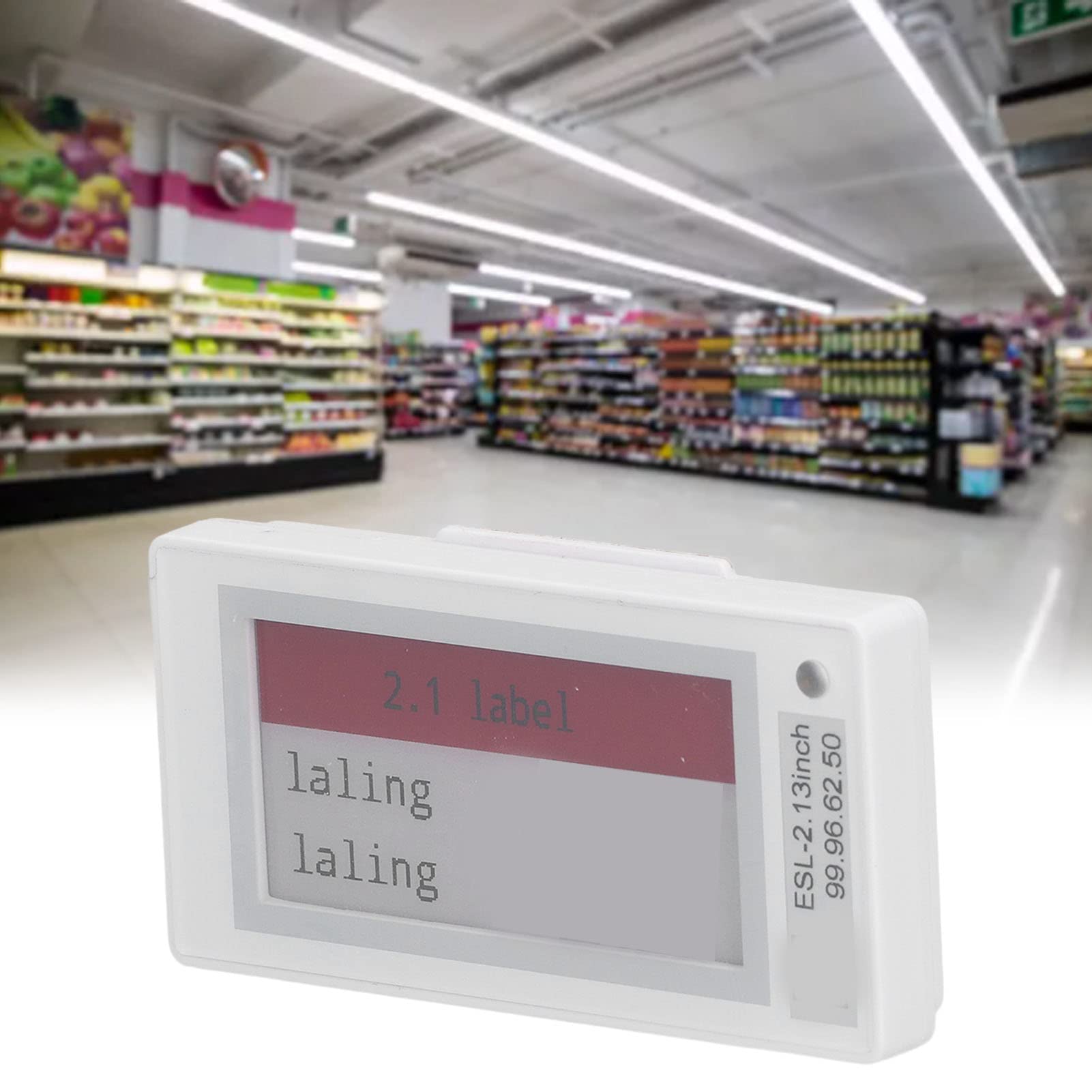 Elektronisches Regaletikett – Kabellos, Magnetisch, E-Ink-Display, 6,5 X 7 X 4 Cm, Für Büro, Restaurant, Kühlschrank, Bibliothek, Innen & Außen, 2,4 GHz