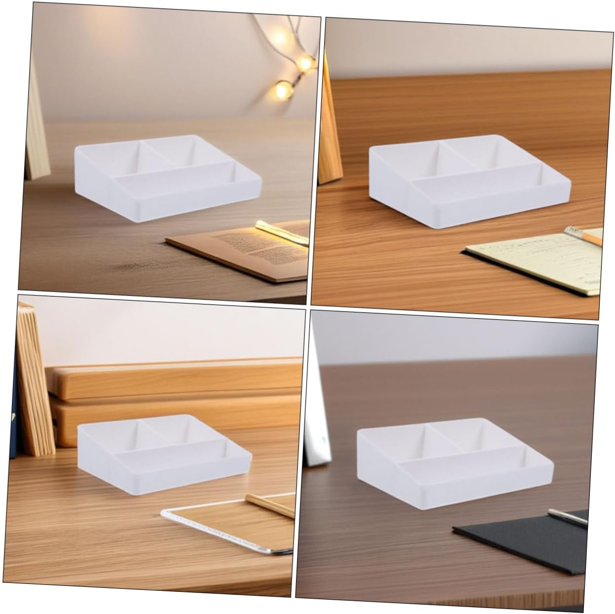 SOLUSTRE 2pcs Tea Bag Holder Organizer for Sweeteners Coffee Creamer and Sugar Packets Compact Storage for Nightstand and Coffee Bar Countertop