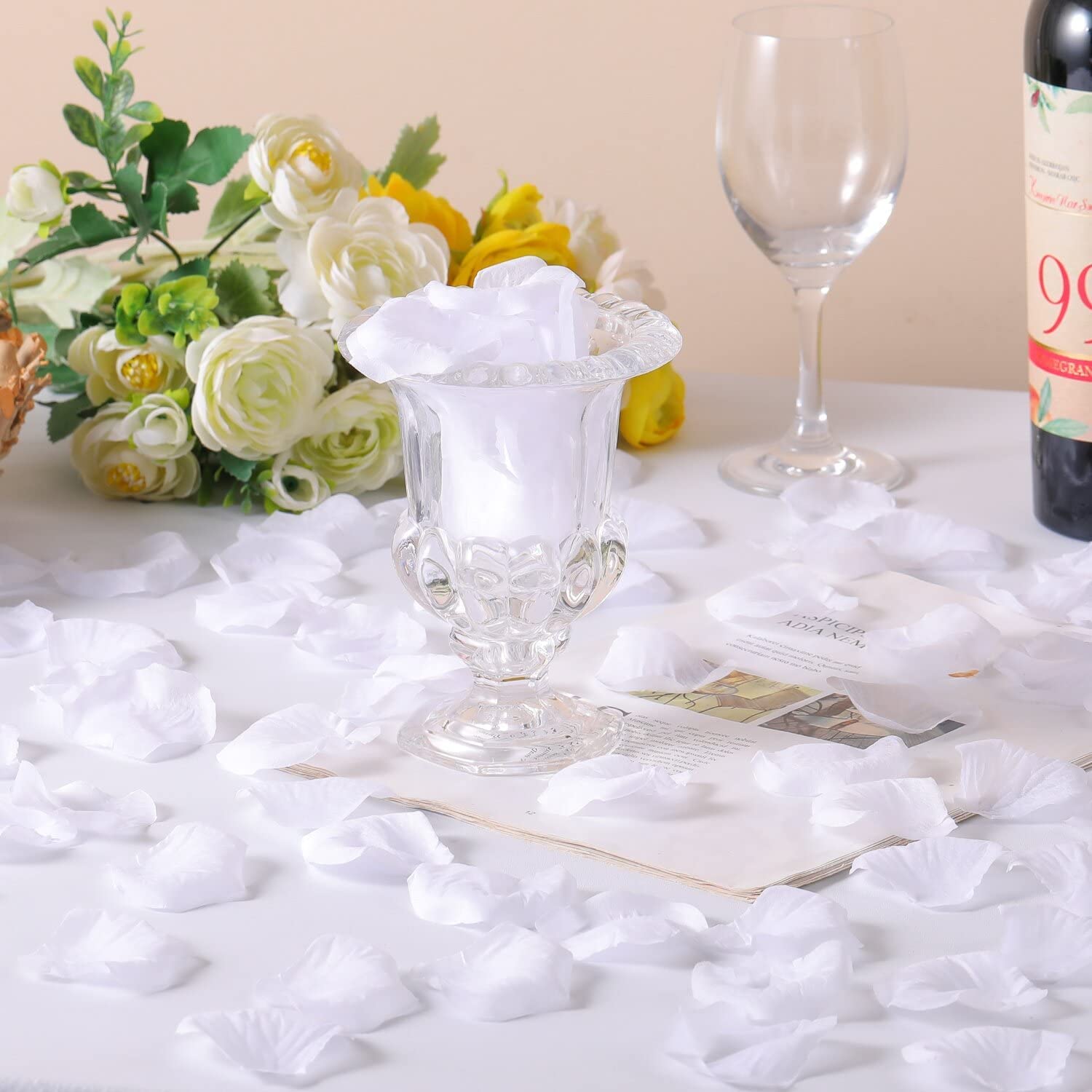 KAKOWELY 10 Paquetes De Pétalos De Rosa Artificiales Románticos