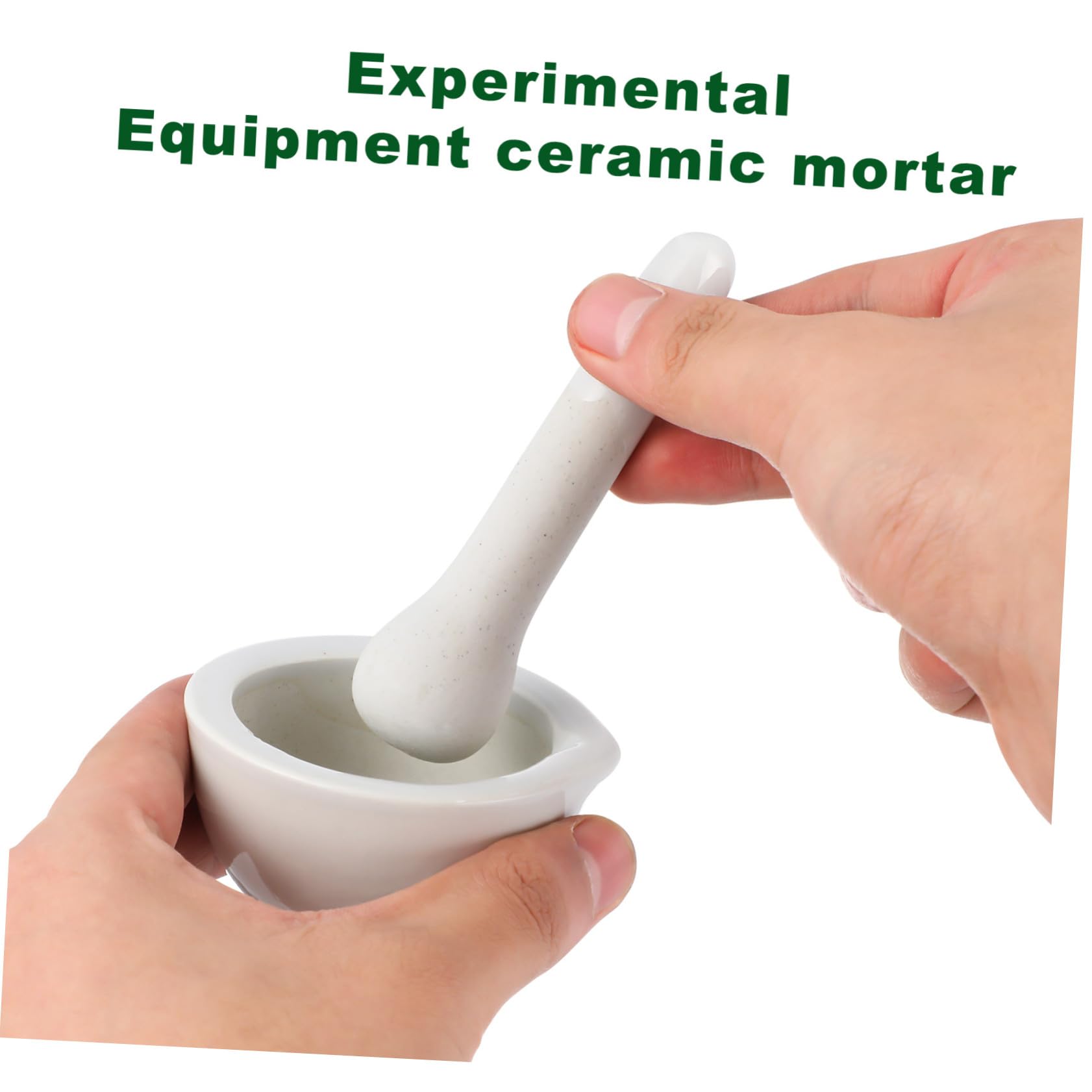 2 juegos Mortero y Mano Ergonómicos Cerámicos para Moler Especias y Medicinas Cuenco Resistente y Seguro para Cocina y