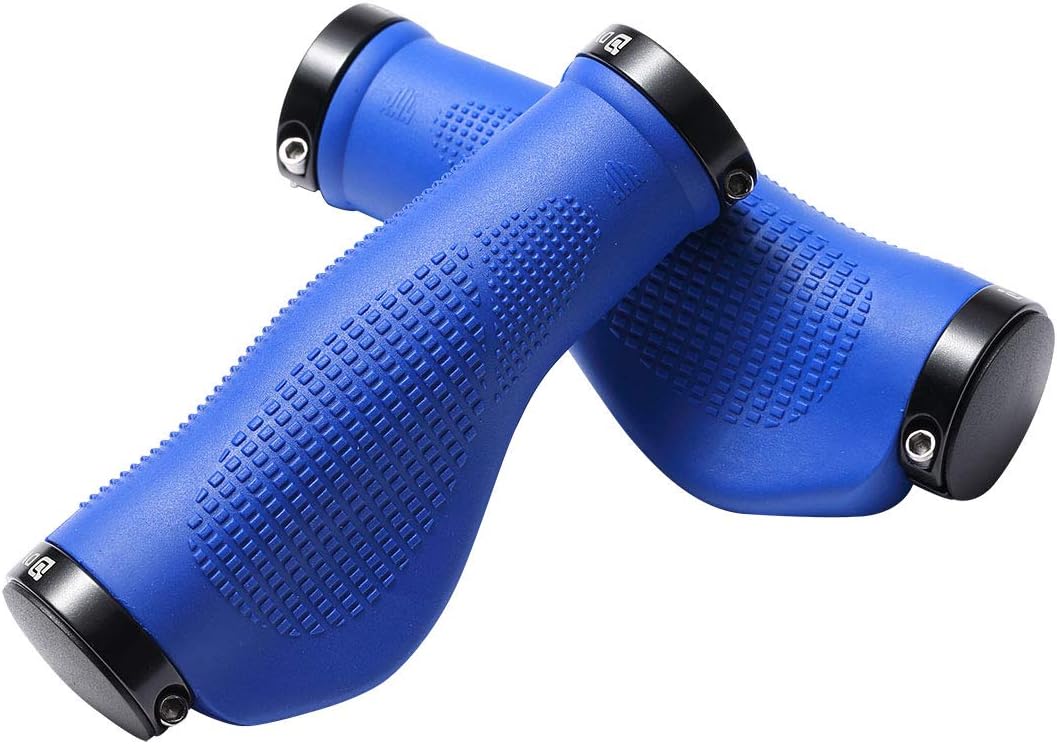 Dymoece Bike Handlebar Grips,Bicycle Handle Grip Ergonomic Design Dual Lock-on for Mountain Bike MTB BMX Foldable Downhill