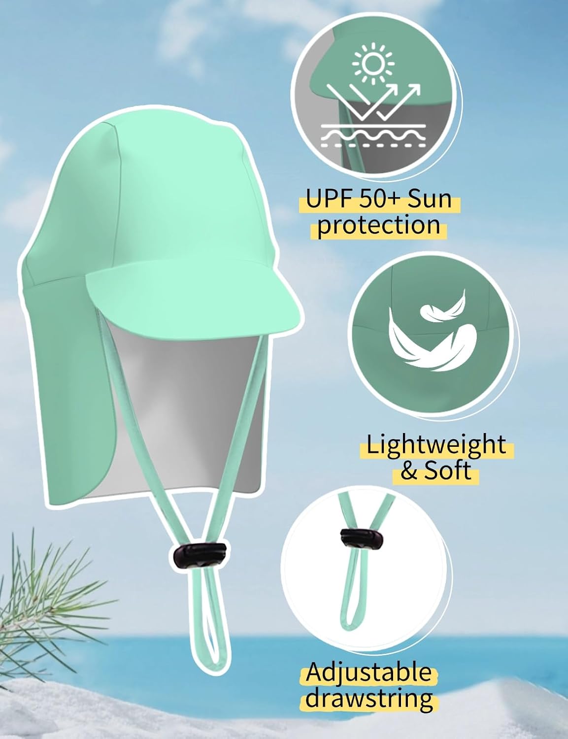 weVSwe Baby Swimsuit UPF 50+ Sun Protection Long Sleeve Toddler Bathing Suit Boy Girls with Adjustable Sun Hat 0-3 Years