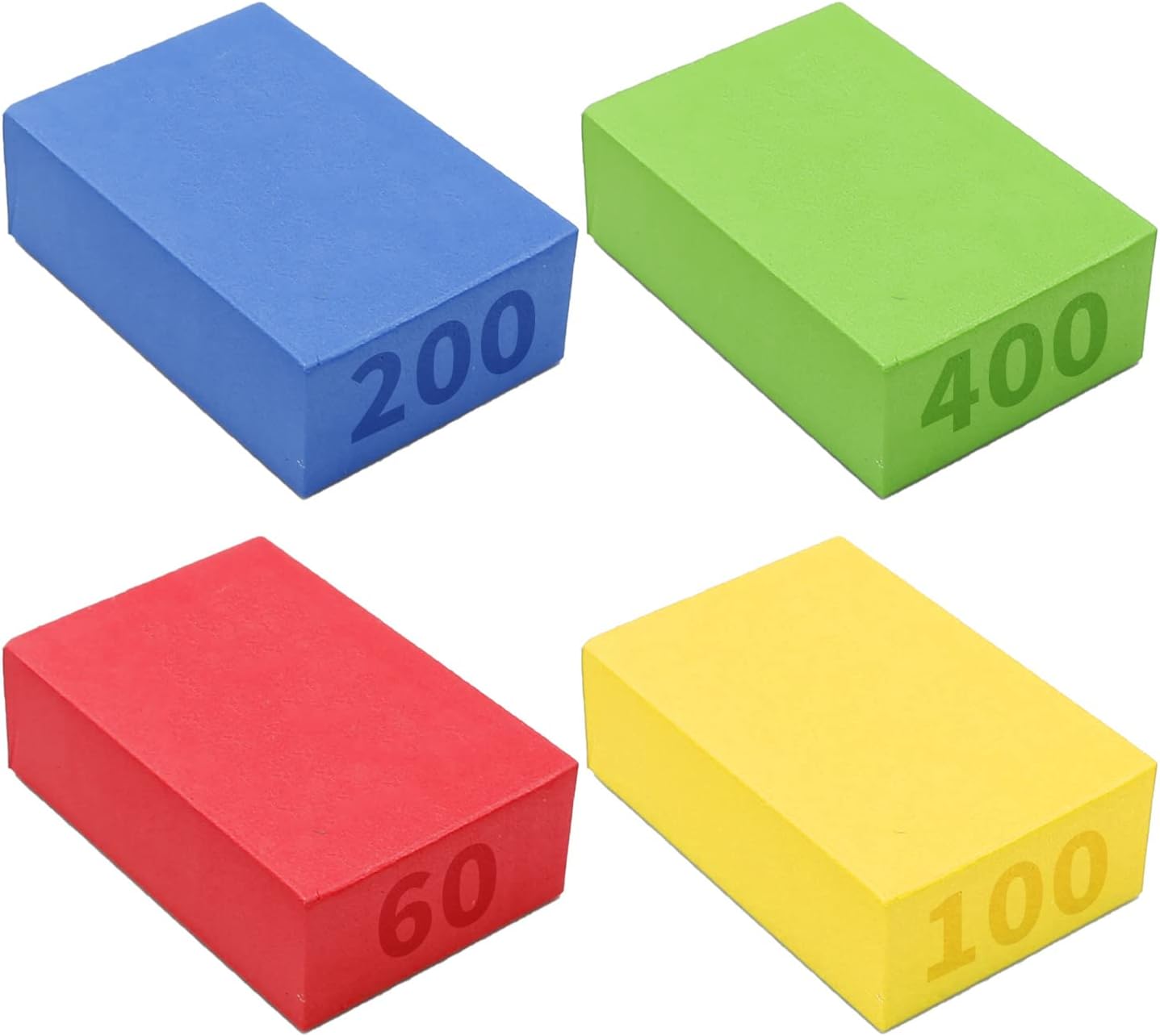 4pcs Angled Sanding Sponge Hand Diamond Sanding Pads for Ceramic Stone Marble Tile Concrete Glass Granite