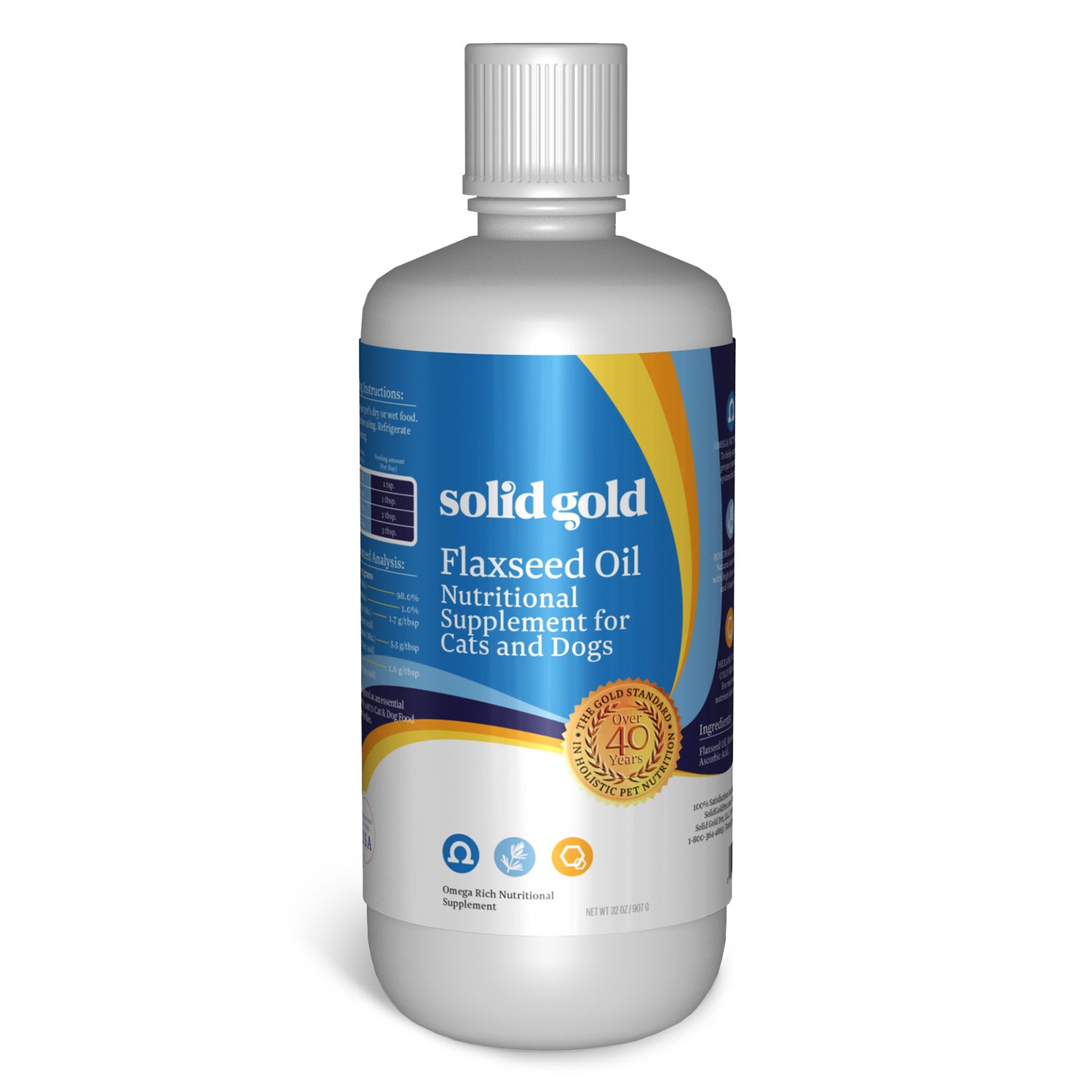 Buy SOLID GOLD 937755 Flaxseed Oil for Pets, 32Ounce Online at Low