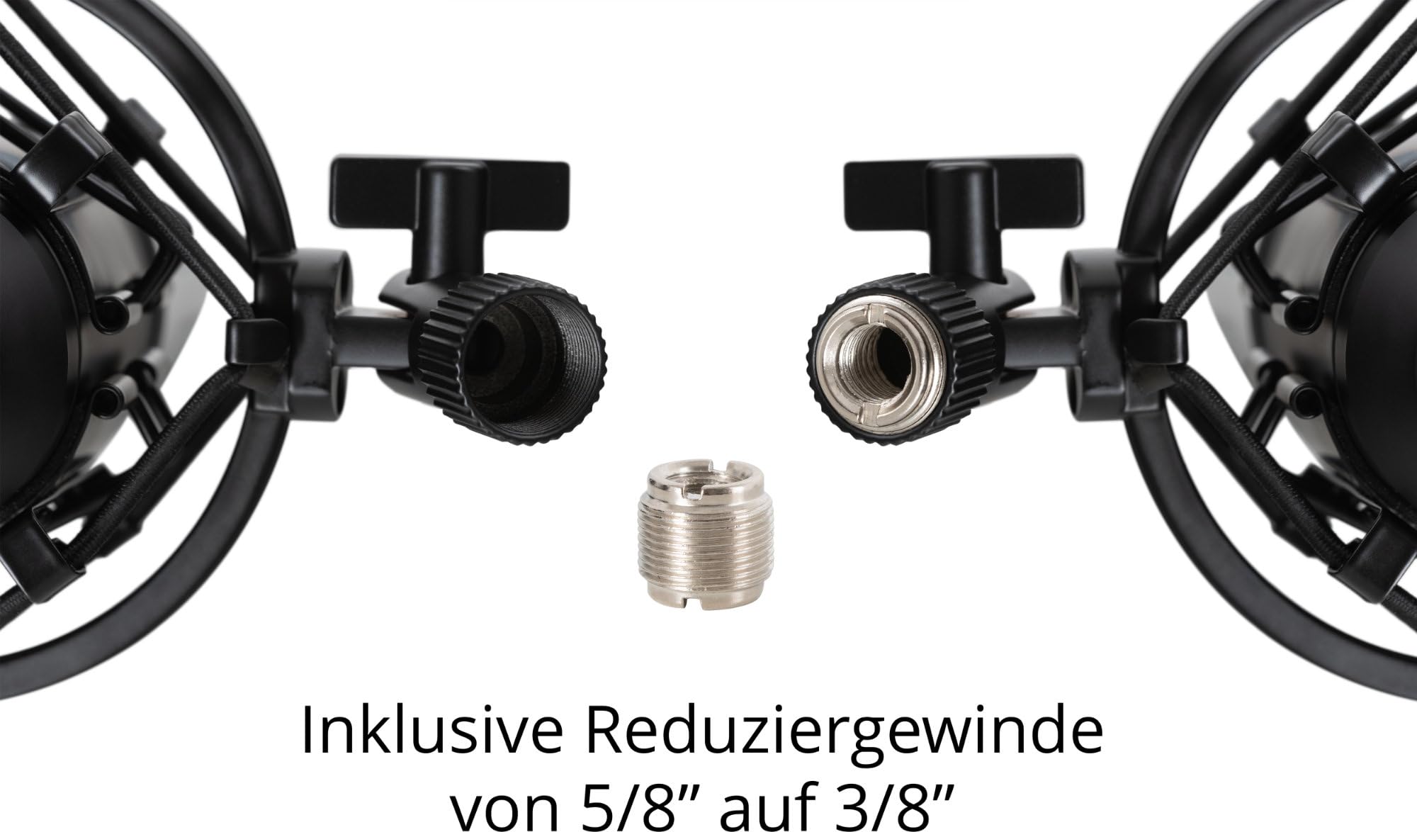 Pronomic CM-22 Studio Großmembranmikrofon XLR-Kondensatormikrofon (mit Mikrofonspinne, Etui, Windschutz, Reduziergewinde und Transportkoffer) schwarz