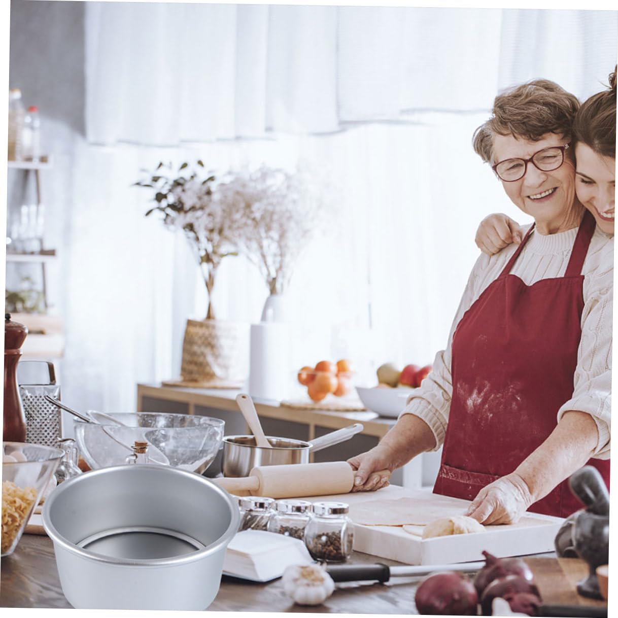 VANZACK 2 Runde Kuchenformen 6 und 8 Zoll aus Aluminiumlegierung