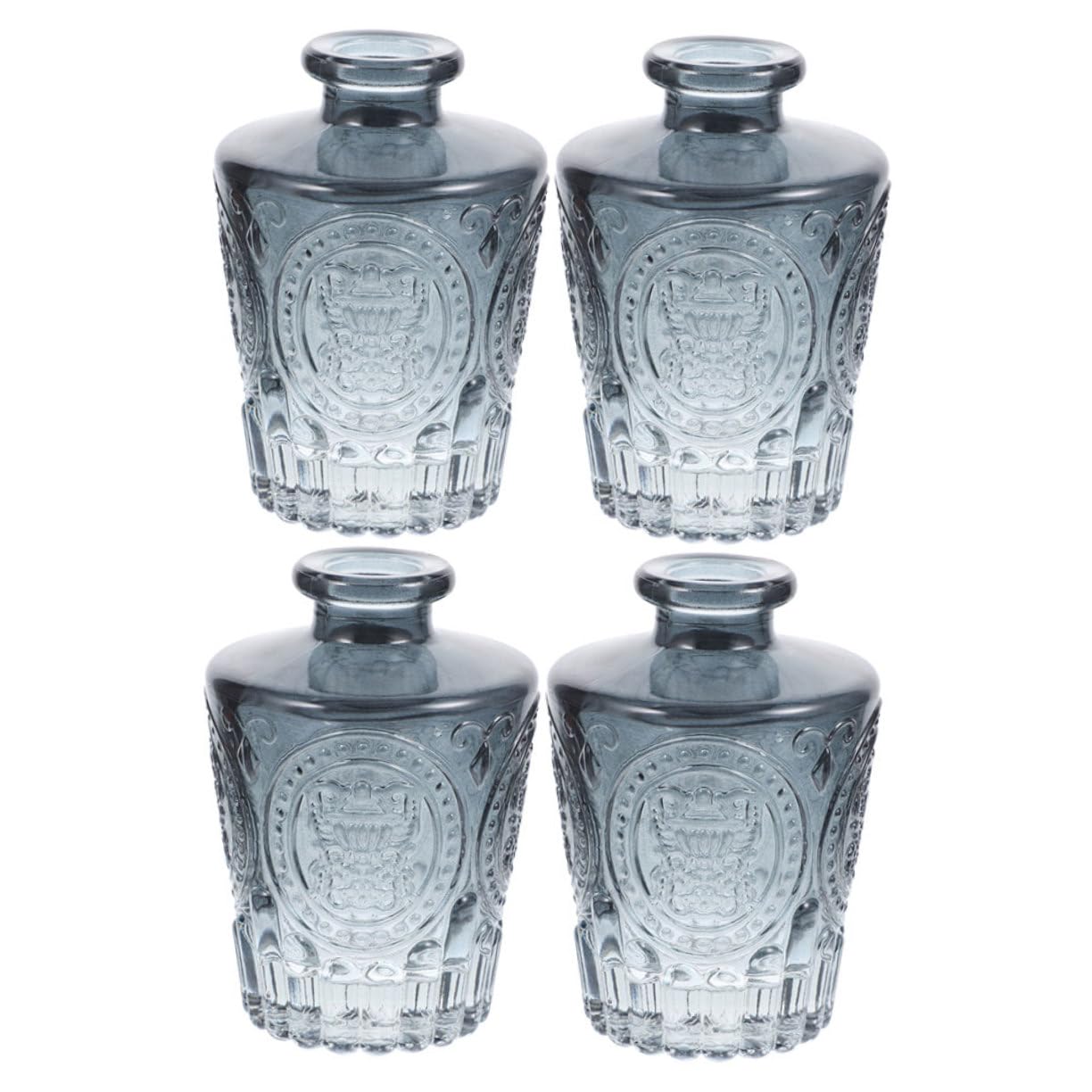 MAGICLULU 4 Pezzi Bottiglie Diffusore Profumo in Vetro 130ml, Design Semplice, per Aromaterapia su Tavolo in Ogni Stanza
