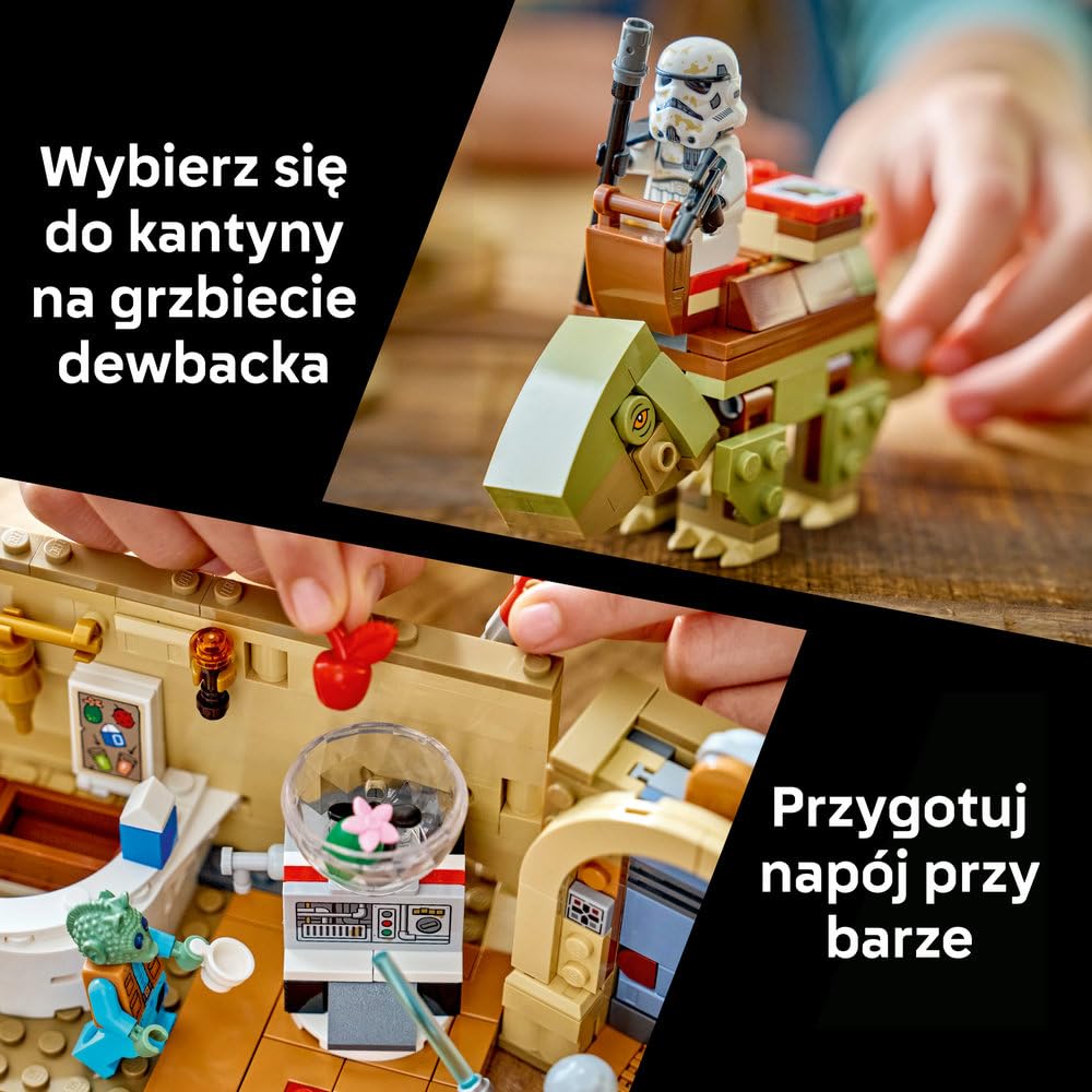 LEGO Star Wars SMART Play: Kantyna Mos Eisley 75425 | Interaktywna zabawka dla dzieci 8+, seria SMART Play, prezent Star Wars, klocki dla chłopca i dziewczynki, 666 elementów