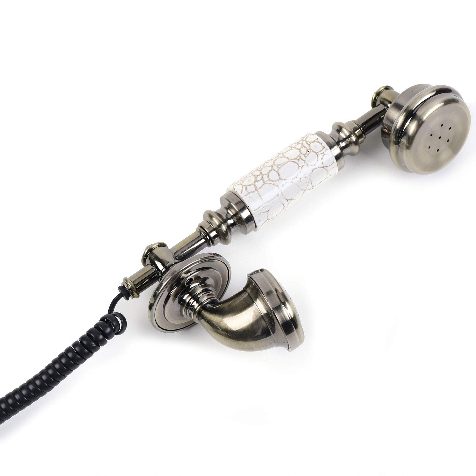 Antyczny nostalgiczny telefon stacjonarny YUNRUX Retro telefon tarczowy telefon przewodowy telefon retro telefon stacjonarny biurko telefon domowy dekoracja stołu telefon ze sznurkiem telefon z tarczą